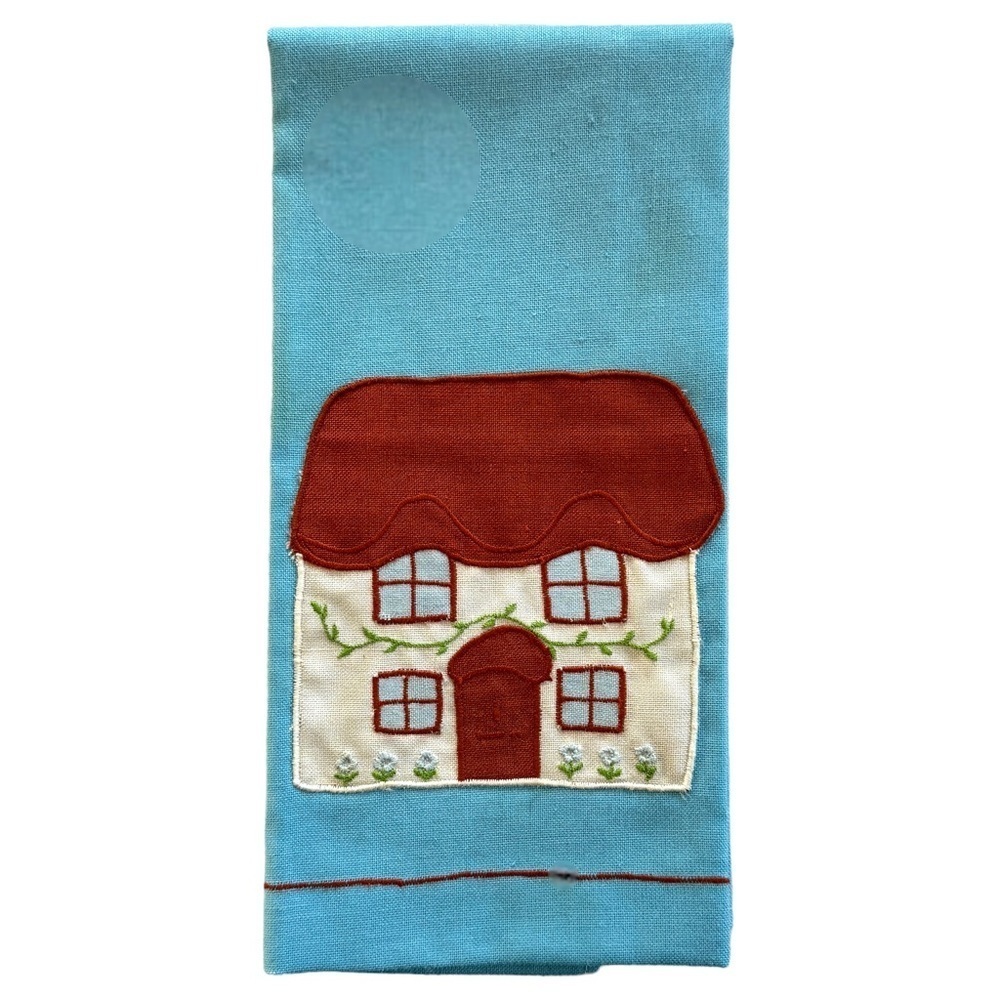 Embroidered Cottage Hand Towel